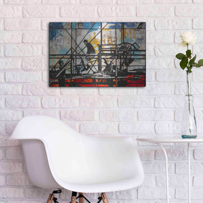 Luxe Metal Art 'Four Corners' by DB Waterman, Metal Wall Art,24x16