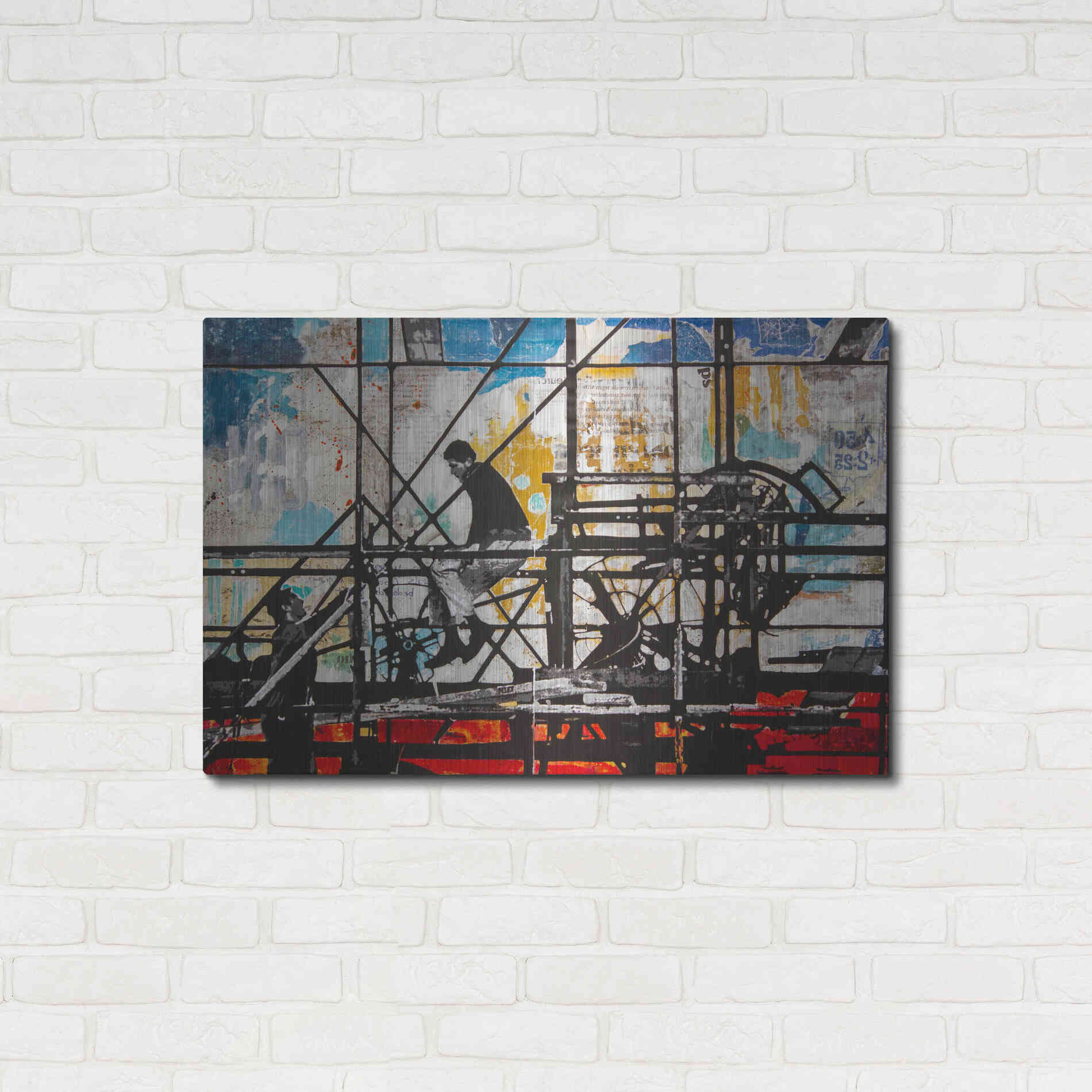 Luxe Metal Art 'Four Corners' by DB Waterman, Metal Wall Art,36x24