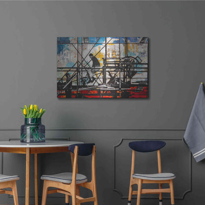 Luxe Metal Art 'Four Corners' by DB Waterman, Metal Wall Art,36x24