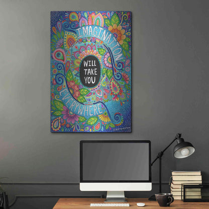 Luxe Metal Art 'Imagination Will Take You Everywhere ' by Hello Angel, Metal Wall Art,24x36