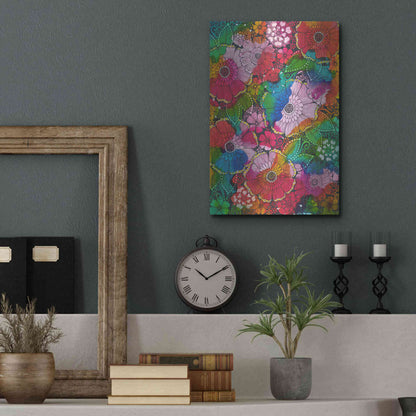 Luxe Metal Art 'My Rainbow Garden' by Hello Angel, Metal Wall Art,12x16