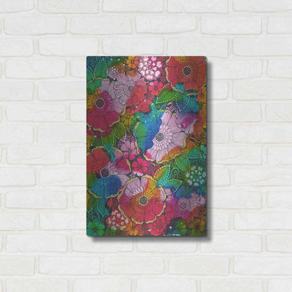 Luxe Metal Art 'My Rainbow Garden' by Hello Angel, Metal Wall Art,16x24