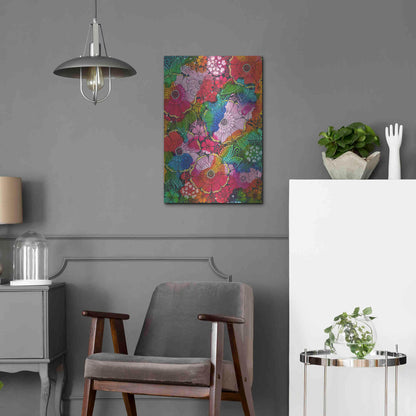 Luxe Metal Art 'My Rainbow Garden' by Hello Angel, Metal Wall Art,16x24