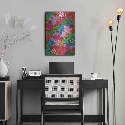 Luxe Metal Art 'My Rainbow Garden' by Hello Angel, Metal Wall Art,16x24