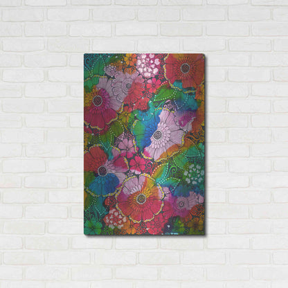 Luxe Metal Art 'My Rainbow Garden' by Hello Angel, Metal Wall Art,24x36