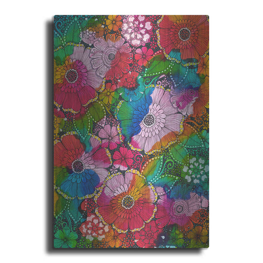 Luxe Metal Art 'My Rainbow Garden' by Hello Angel, Metal Wall Art