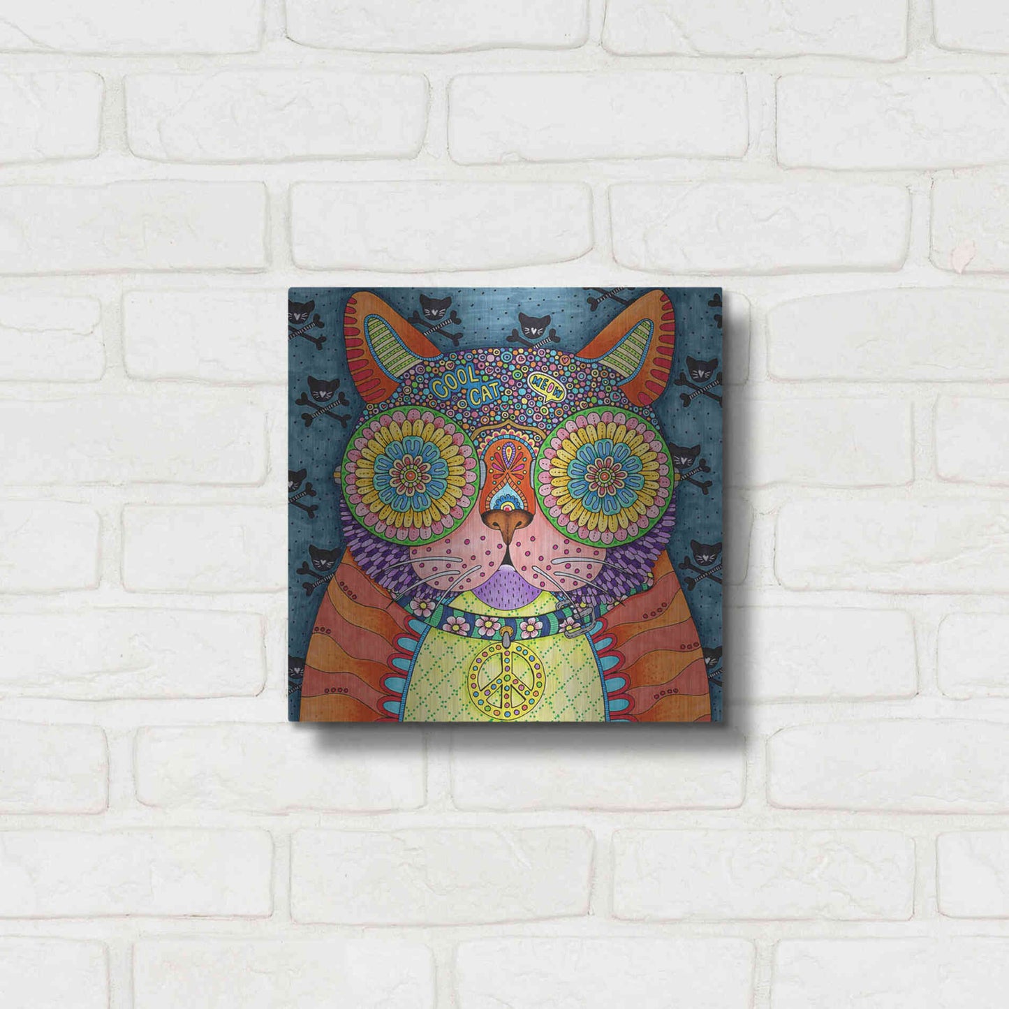 Luxe Metal Art 'Irresistible Animals 8 ' by Hello Angel, Metal Wall Art,12x12
