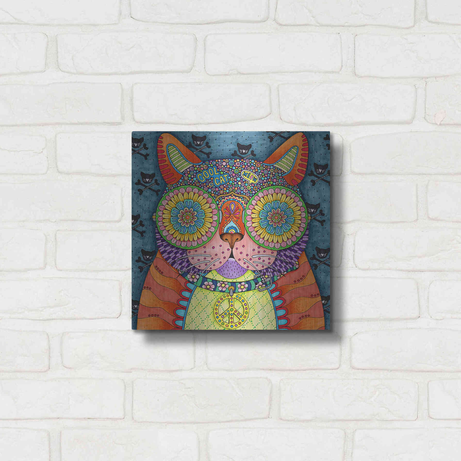 Luxe Metal Art 'Irresistible Animals 8 ' by Hello Angel, Metal Wall Art,12x12