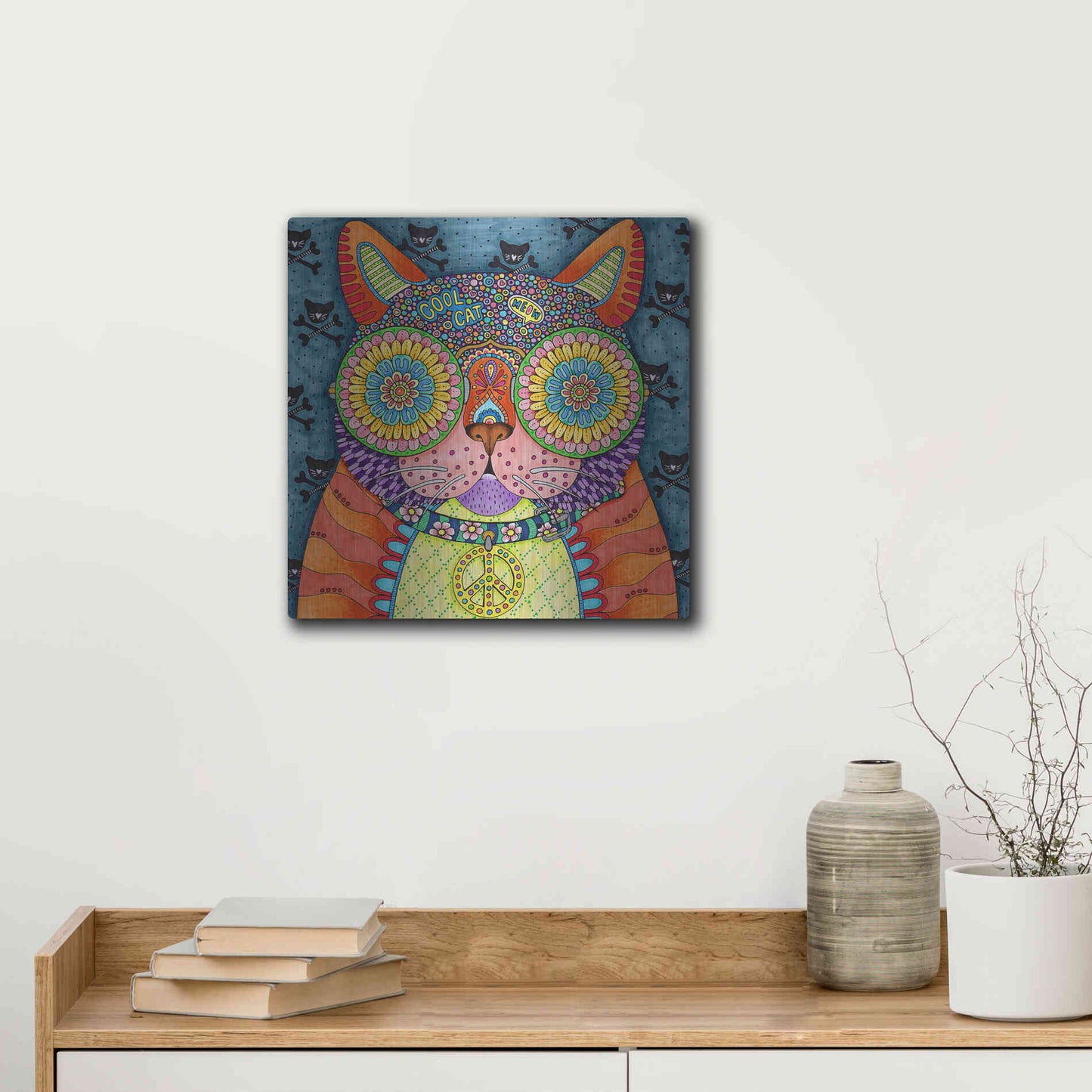 Luxe Metal Art 'Irresistible Animals 8 ' by Hello Angel, Metal Wall Art,12x12