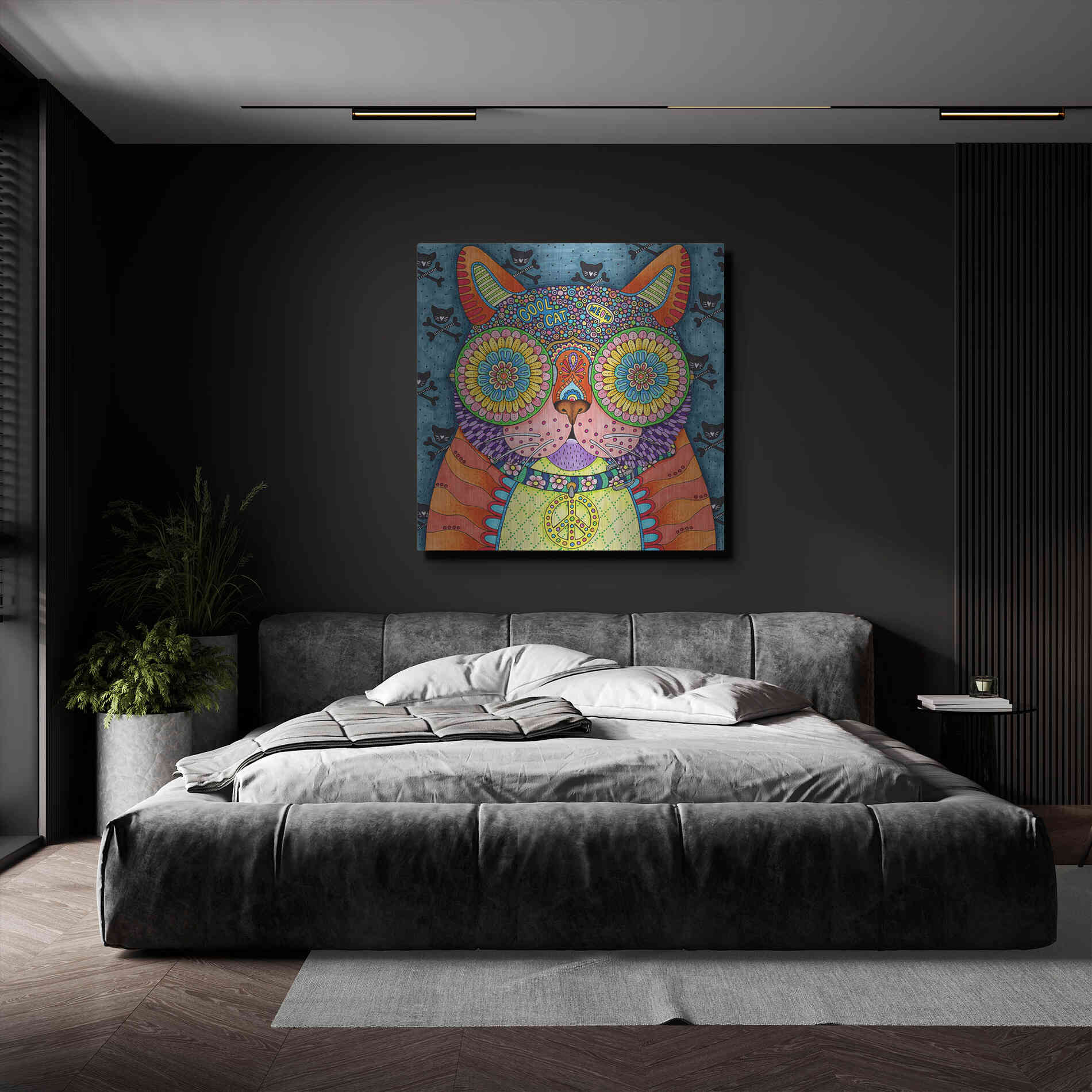 Luxe Metal Art 'Irresistible Animals 8 ' by Hello Angel, Metal Wall Art,24x24