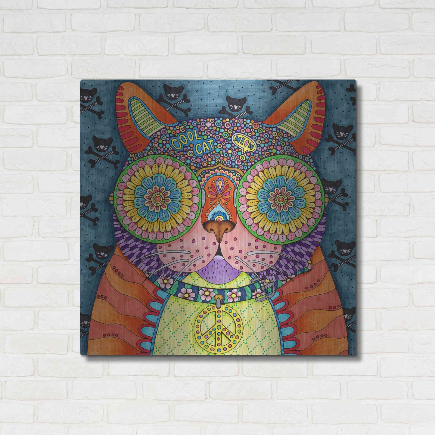 Luxe Metal Art 'Irresistible Animals 8 ' by Hello Angel, Metal Wall Art,36x36