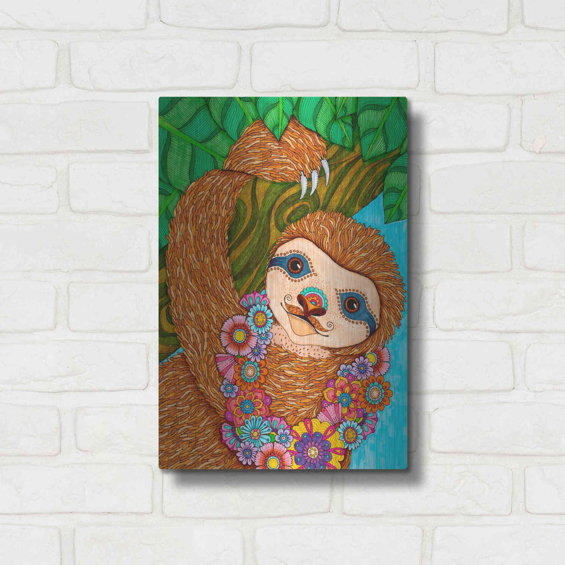Luxe Metal Art 'Tropical Paradise 16 ' by Hello Angel, Metal Wall Art,12x16