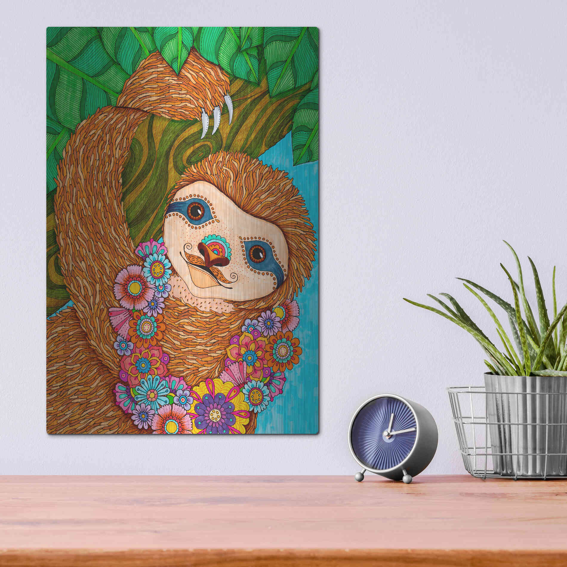 Luxe Metal Art 'Tropical Paradise 16 ' by Hello Angel, Metal Wall Art,12x16