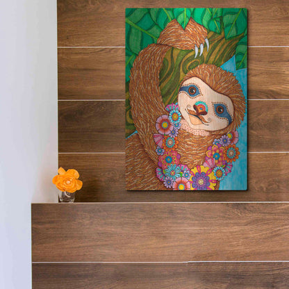 Luxe Metal Art 'Tropical Paradise 16 ' by Hello Angel, Metal Wall Art,12x16