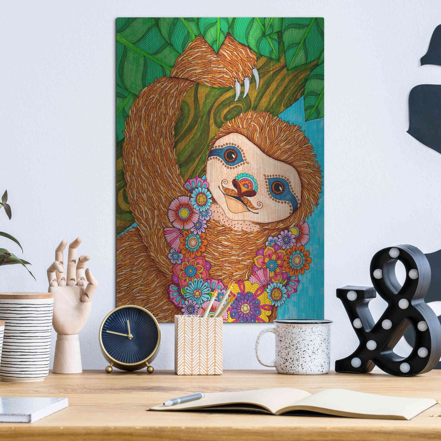 Luxe Metal Art 'Tropical Paradise 16 ' by Hello Angel, Metal Wall Art,12x16