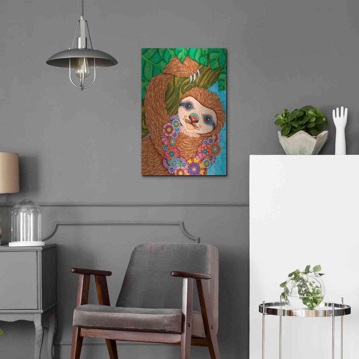 Luxe Metal Art 'Tropical Paradise 16 ' by Hello Angel, Metal Wall Art,16x24