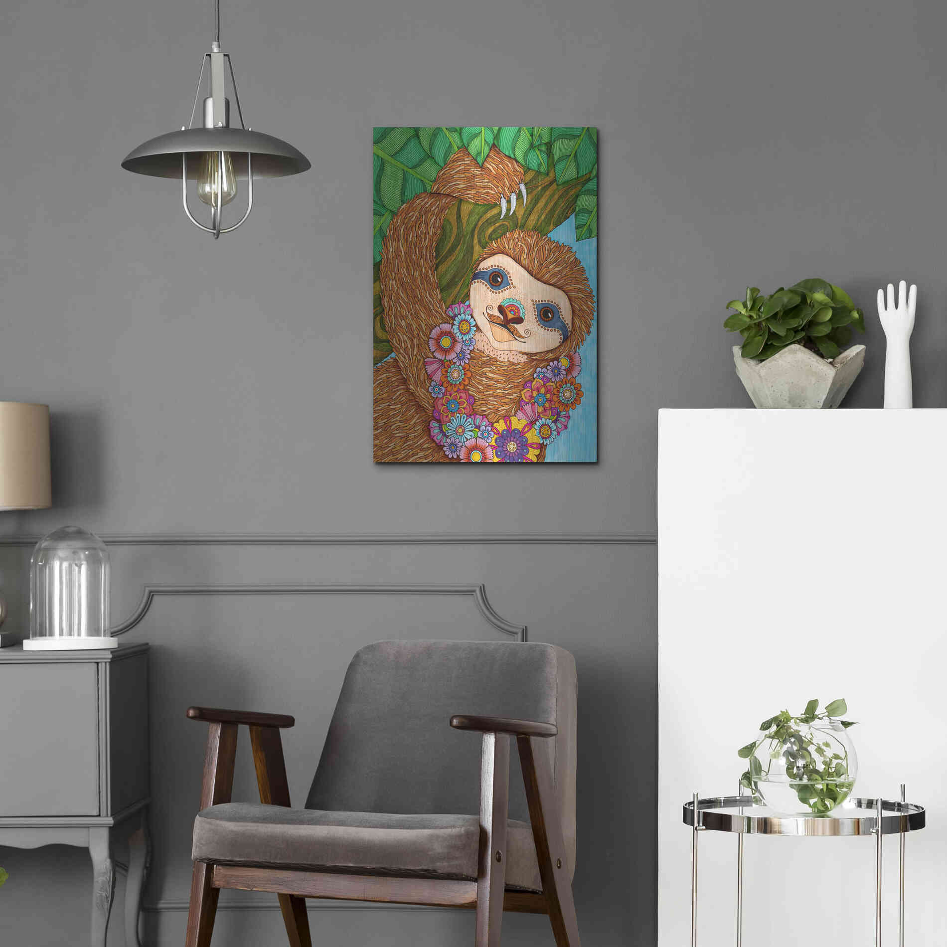 Luxe Metal Art 'Tropical Paradise 16 ' by Hello Angel, Metal Wall Art,16x24