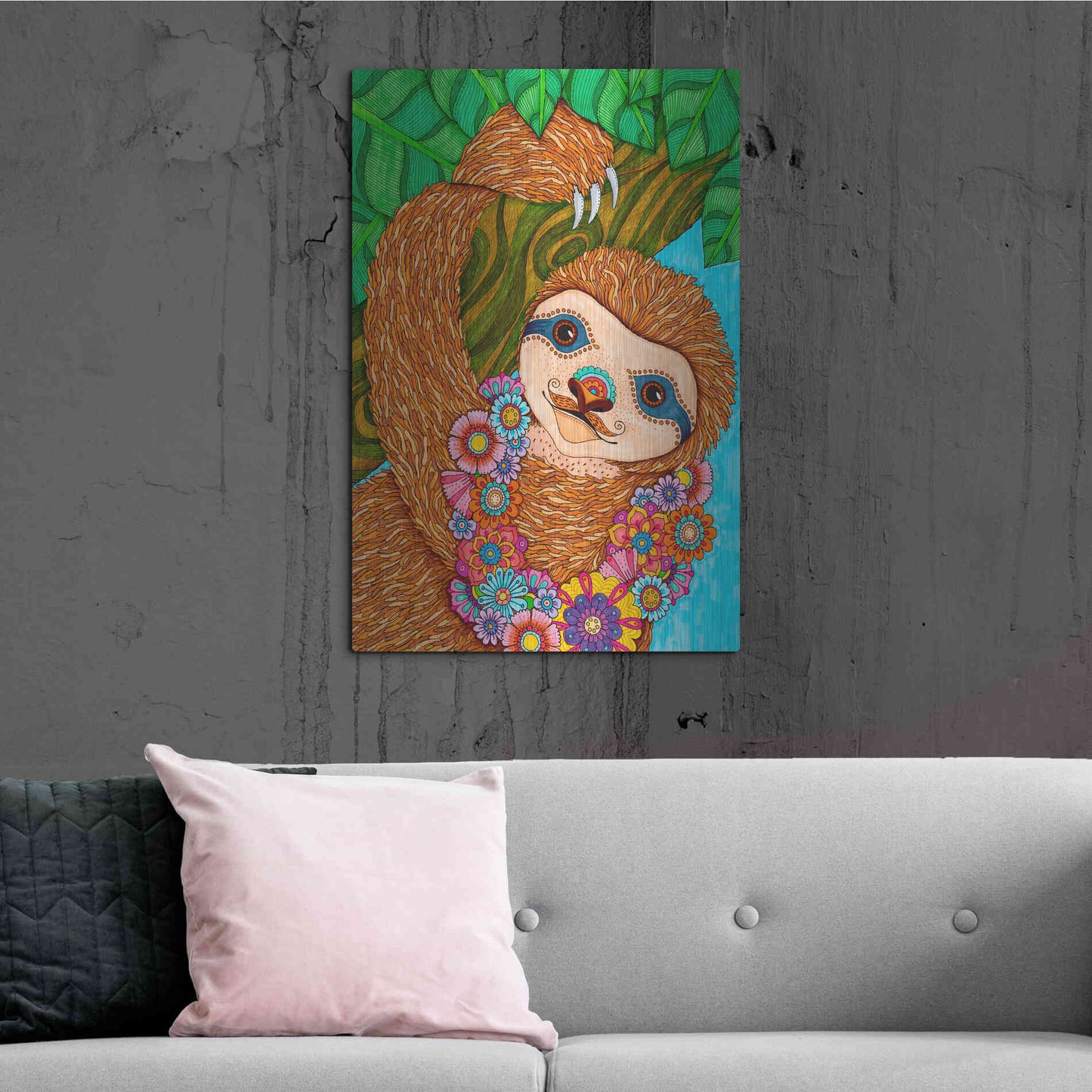 Luxe Metal Art 'Tropical Paradise 16 ' by Hello Angel, Metal Wall Art,24x36