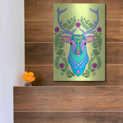 Luxe Metal Art 'Animals 19 color' by Hello Angel, Metal Wall Art,12x16