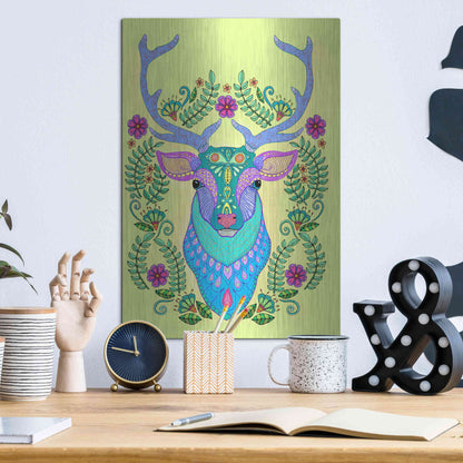 Luxe Metal Art 'Animals 19 color' by Hello Angel, Metal Wall Art,12x16