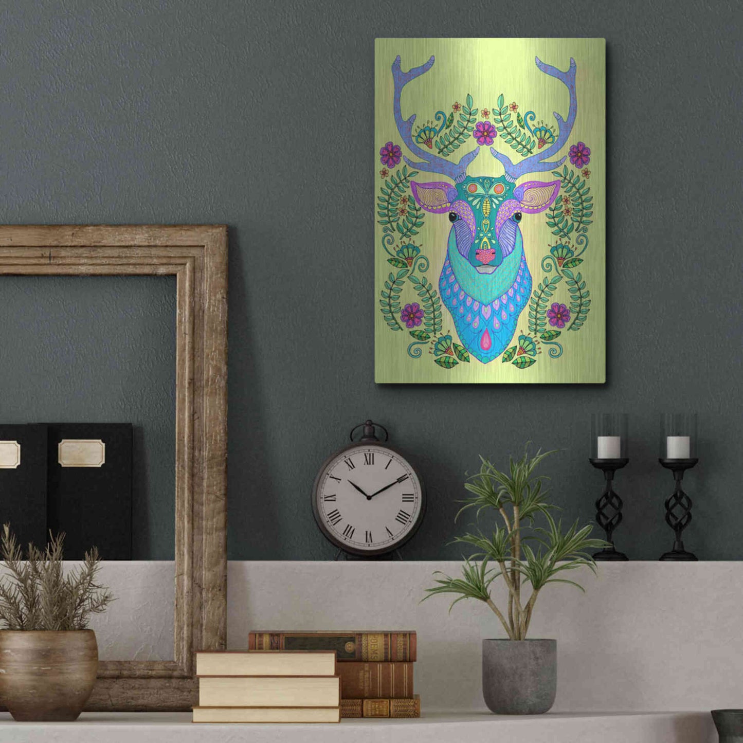 Luxe Metal Art 'Animals 19 color' by Hello Angel, Metal Wall Art,12x16