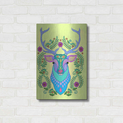 Luxe Metal Art 'Animals 19 color' by Hello Angel, Metal Wall Art,16x24