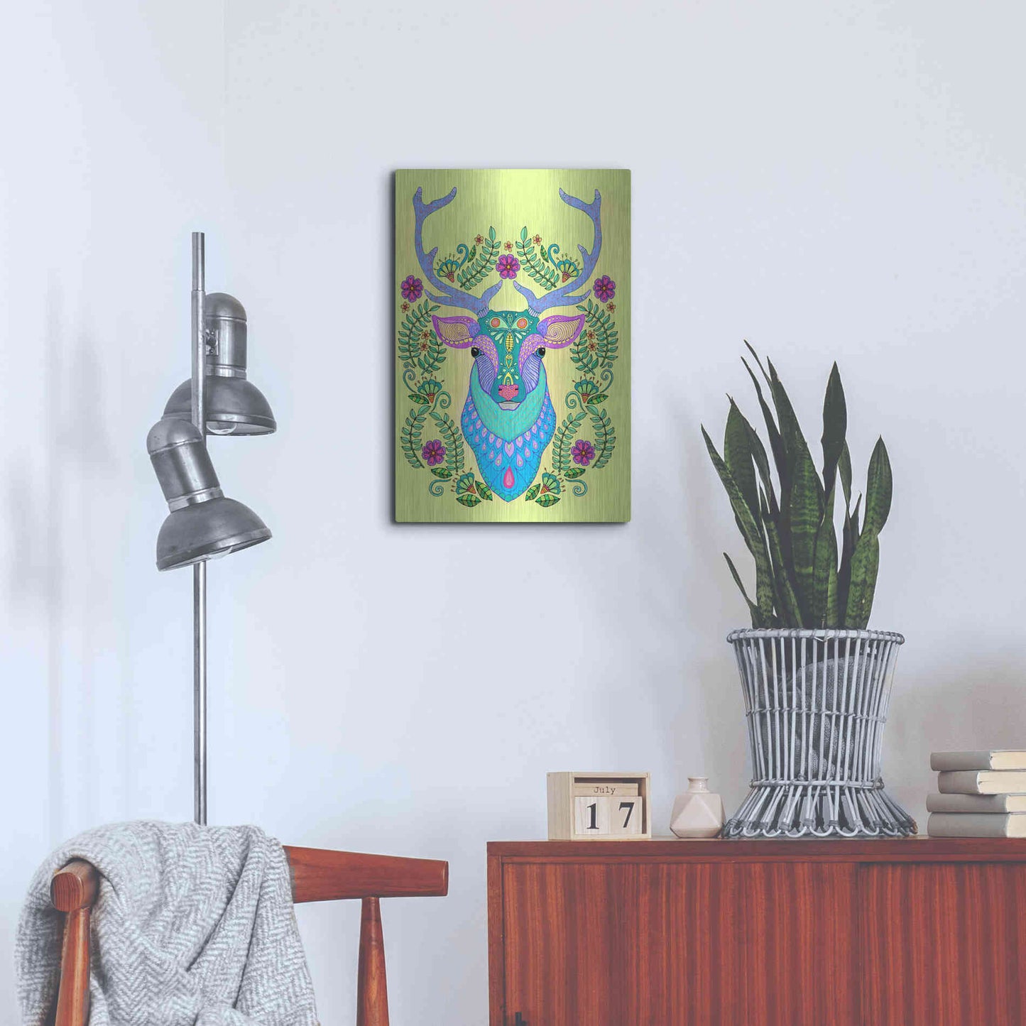 Luxe Metal Art 'Animals 19 color' by Hello Angel, Metal Wall Art,16x24