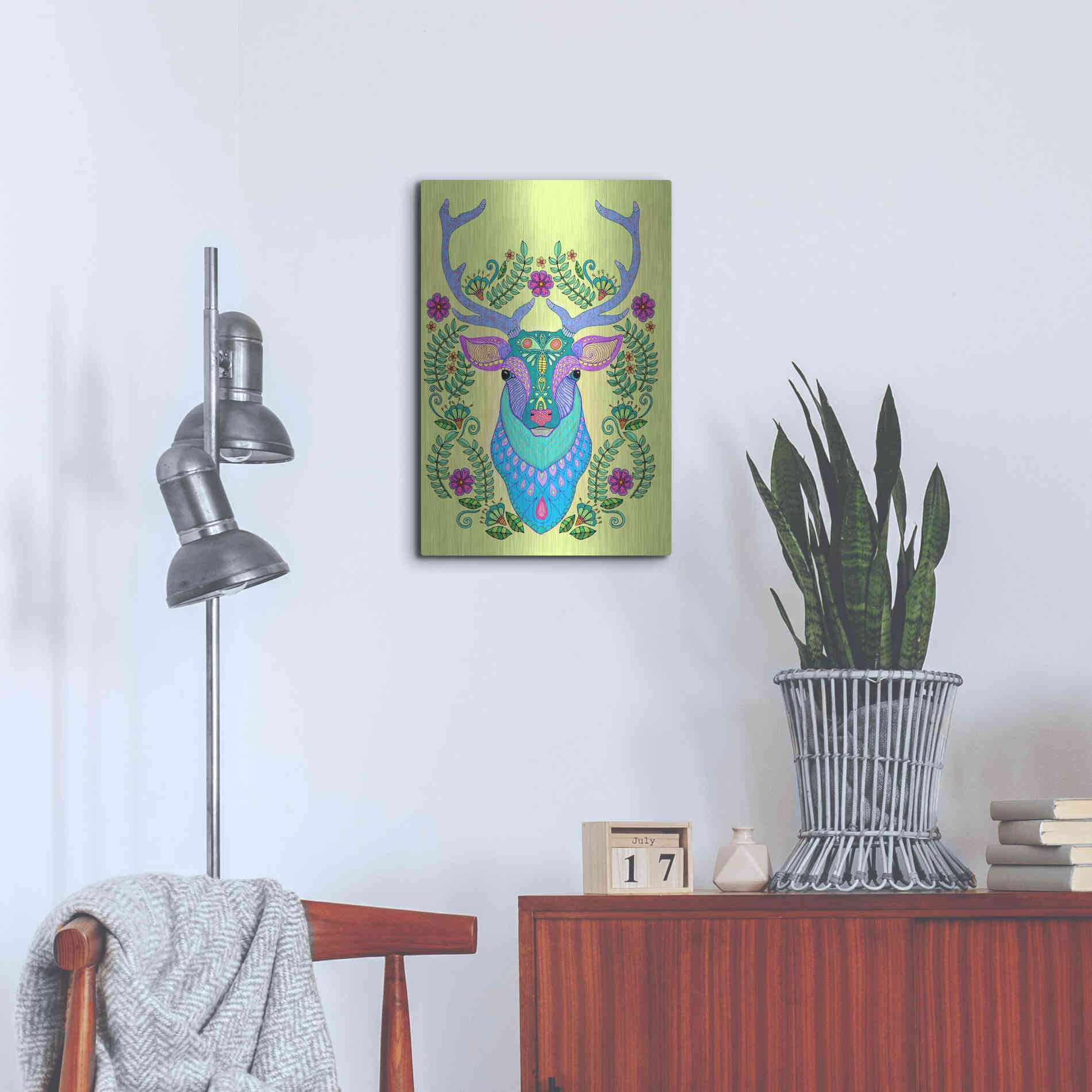 Luxe Metal Art 'Animals 19 color' by Hello Angel, Metal Wall Art,16x24