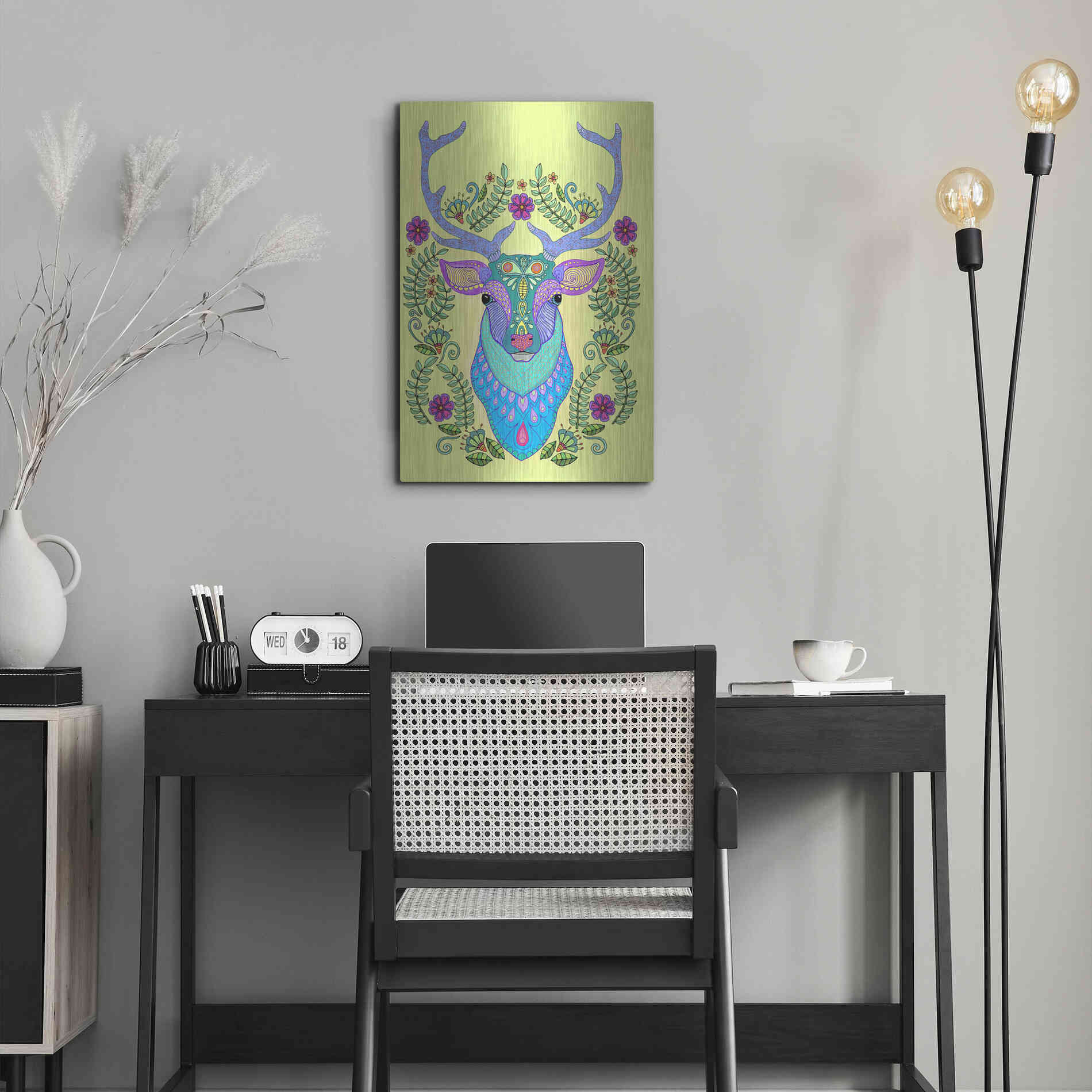 Luxe Metal Art 'Animals 19 color' by Hello Angel, Metal Wall Art,16x24