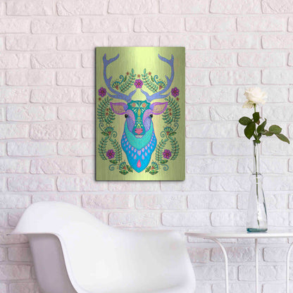 Luxe Metal Art 'Animals 19 color' by Hello Angel, Metal Wall Art,16x24
