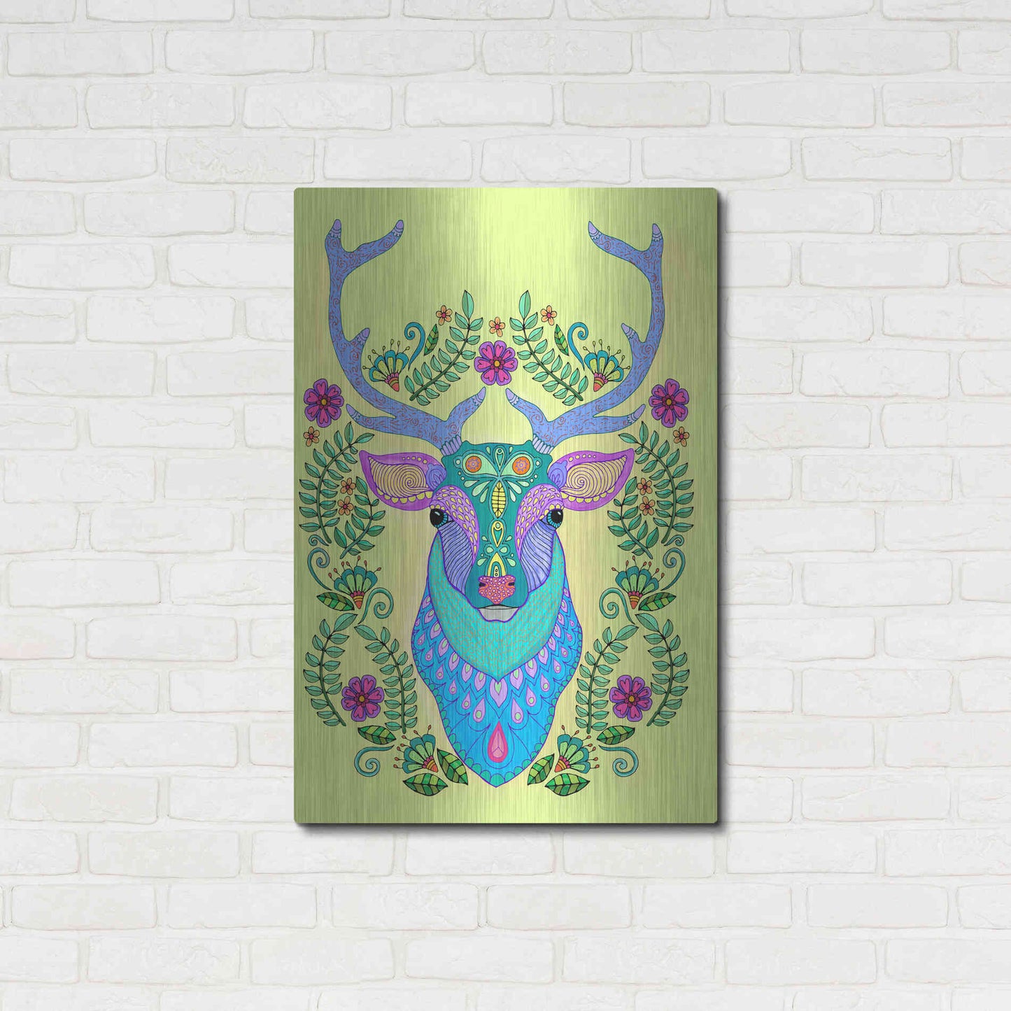 Luxe Metal Art 'Animals 19 color' by Hello Angel, Metal Wall Art,24x36