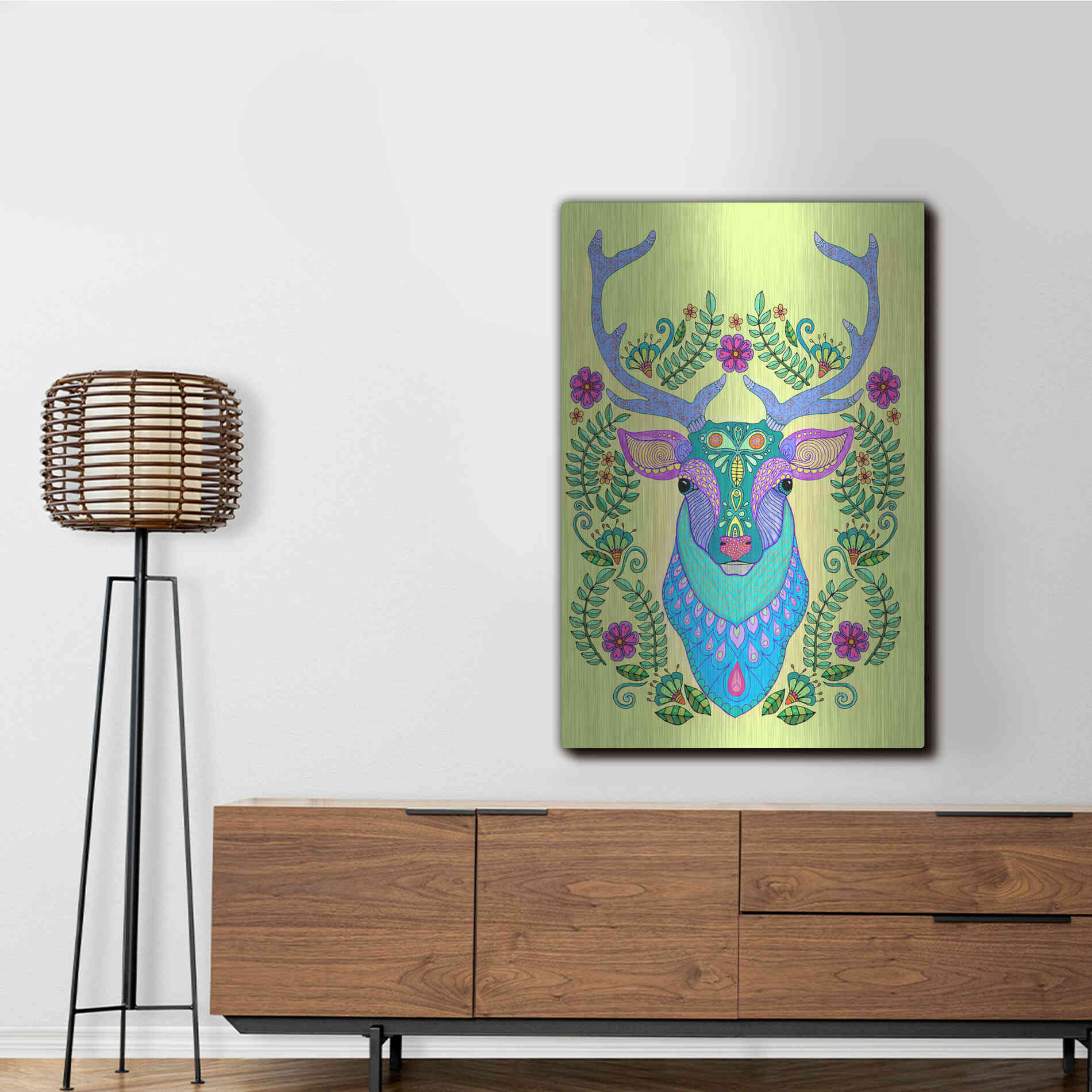 Luxe Metal Art 'Animals 19 color' by Hello Angel, Metal Wall Art,24x36