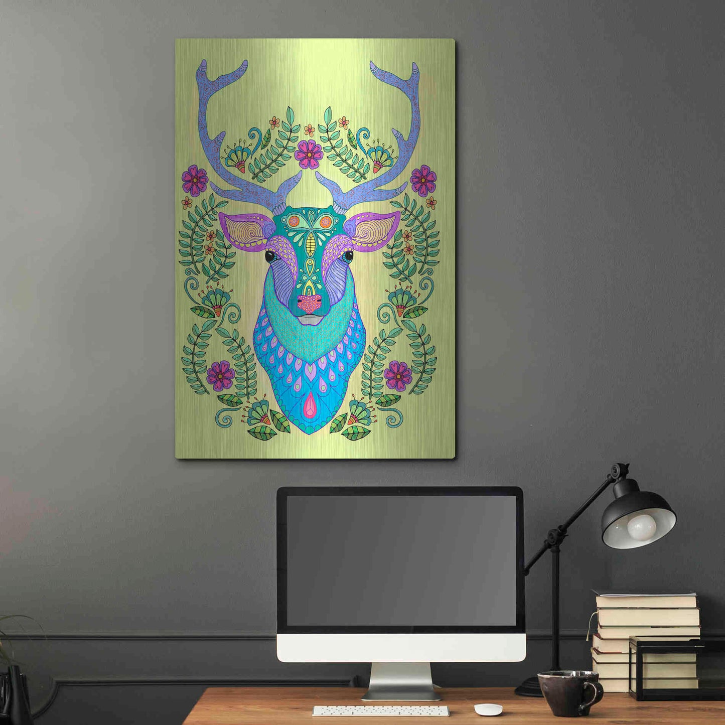 Luxe Metal Art 'Animals 19 color' by Hello Angel, Metal Wall Art,24x36