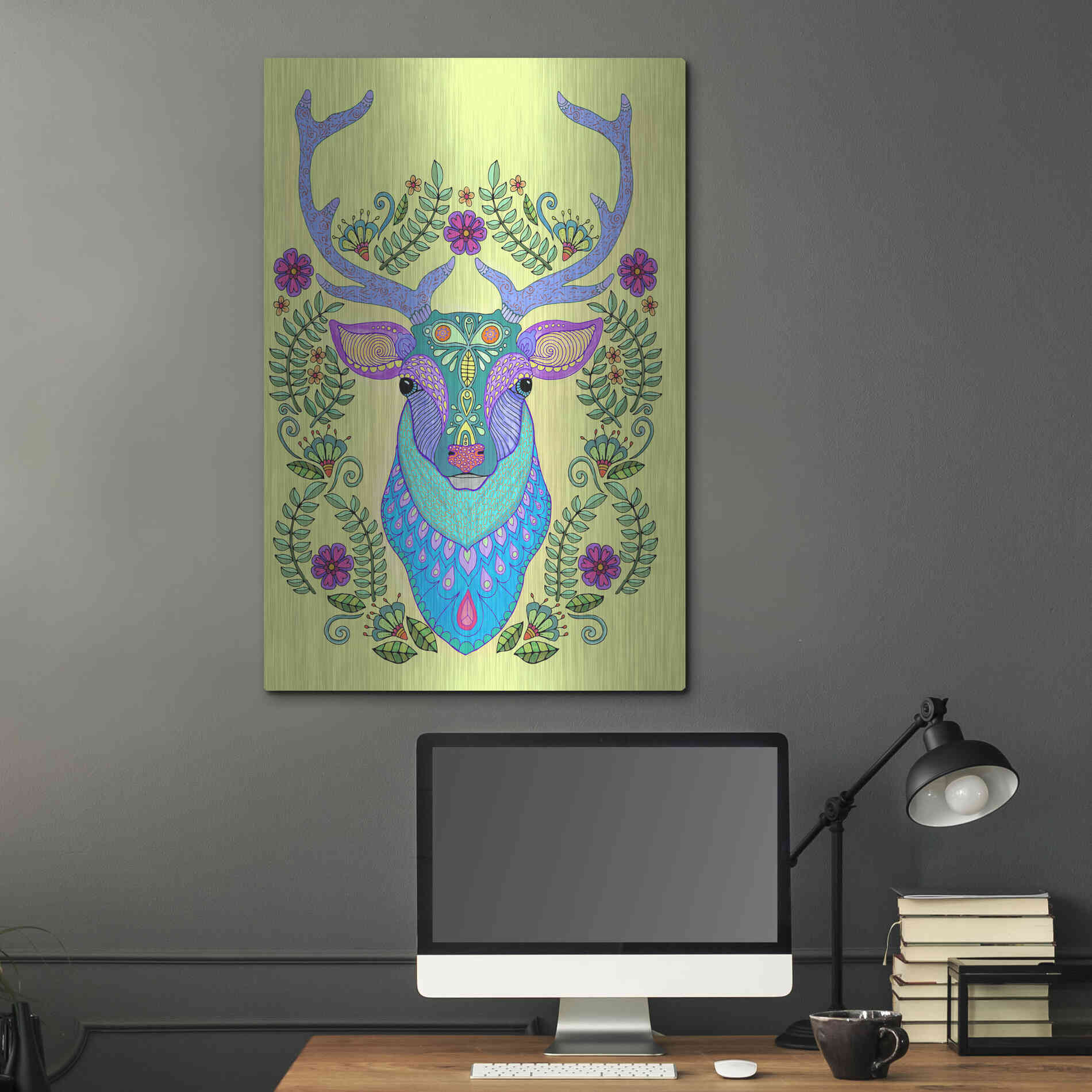 Luxe Metal Art 'Animals 19 color' by Hello Angel, Metal Wall Art,24x36
