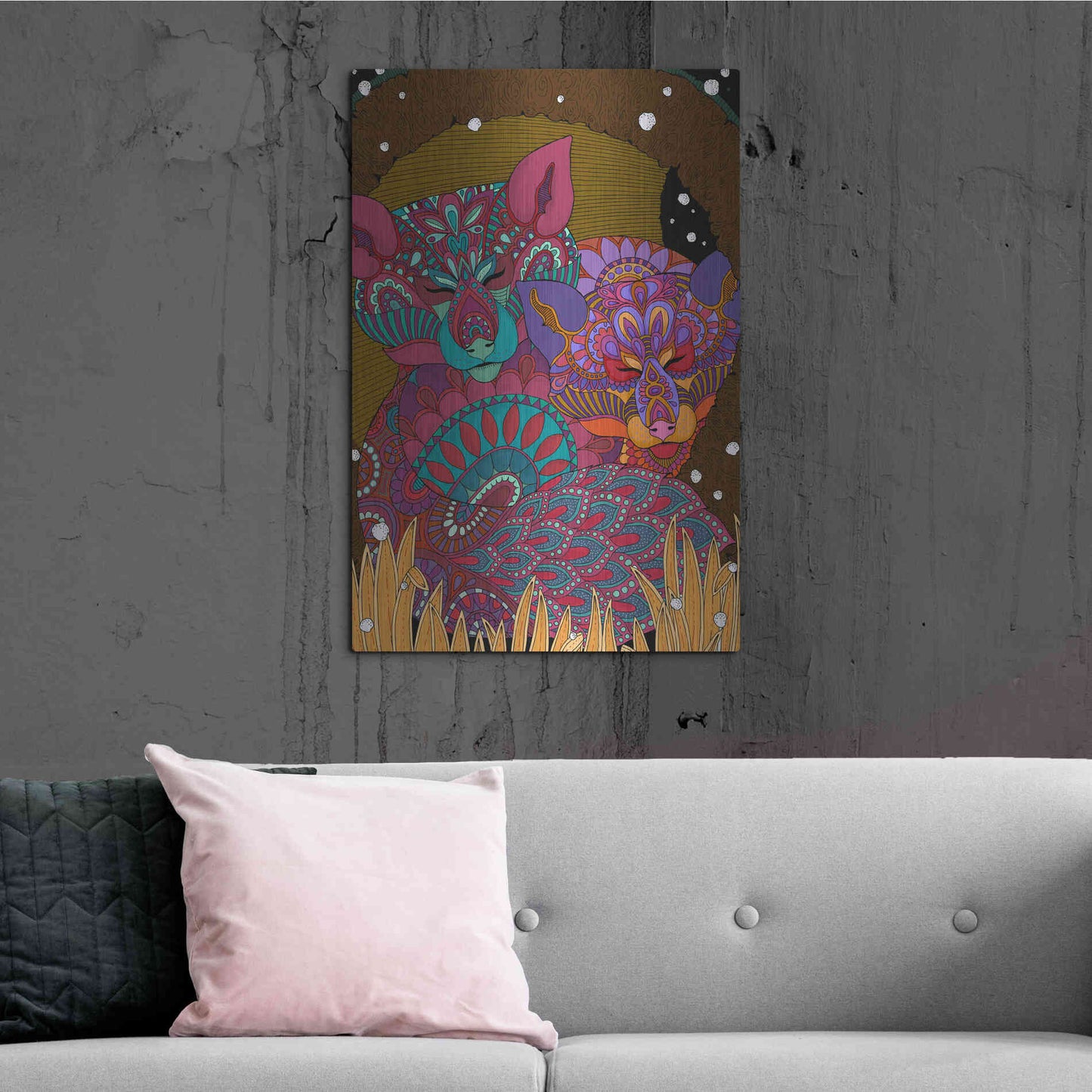 Luxe Metal Art 'Winter Wonderland 6 ' by Hello Angel, Metal Wall Art,24x36