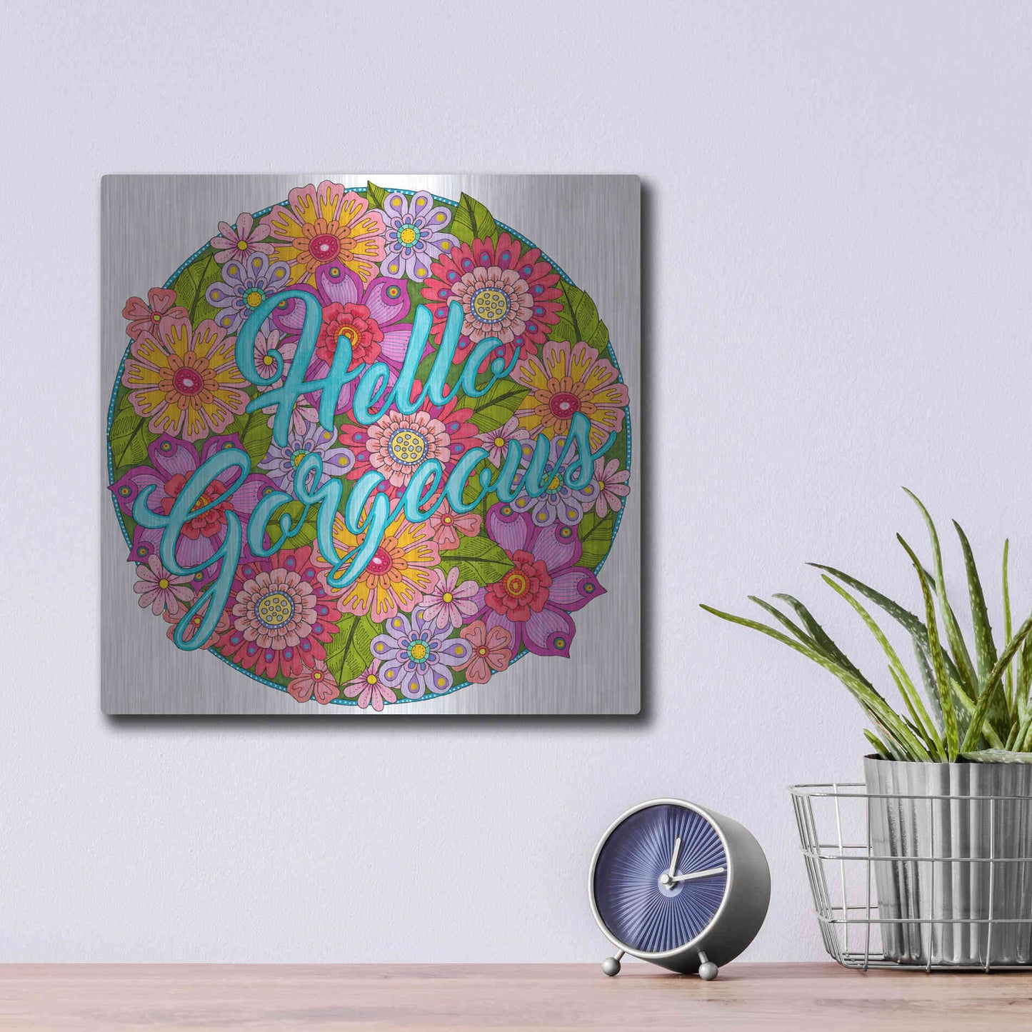 Luxe Metal Art 'Inspirational Quotes 26' by Hello Angel, Metal Wall Art,12x12