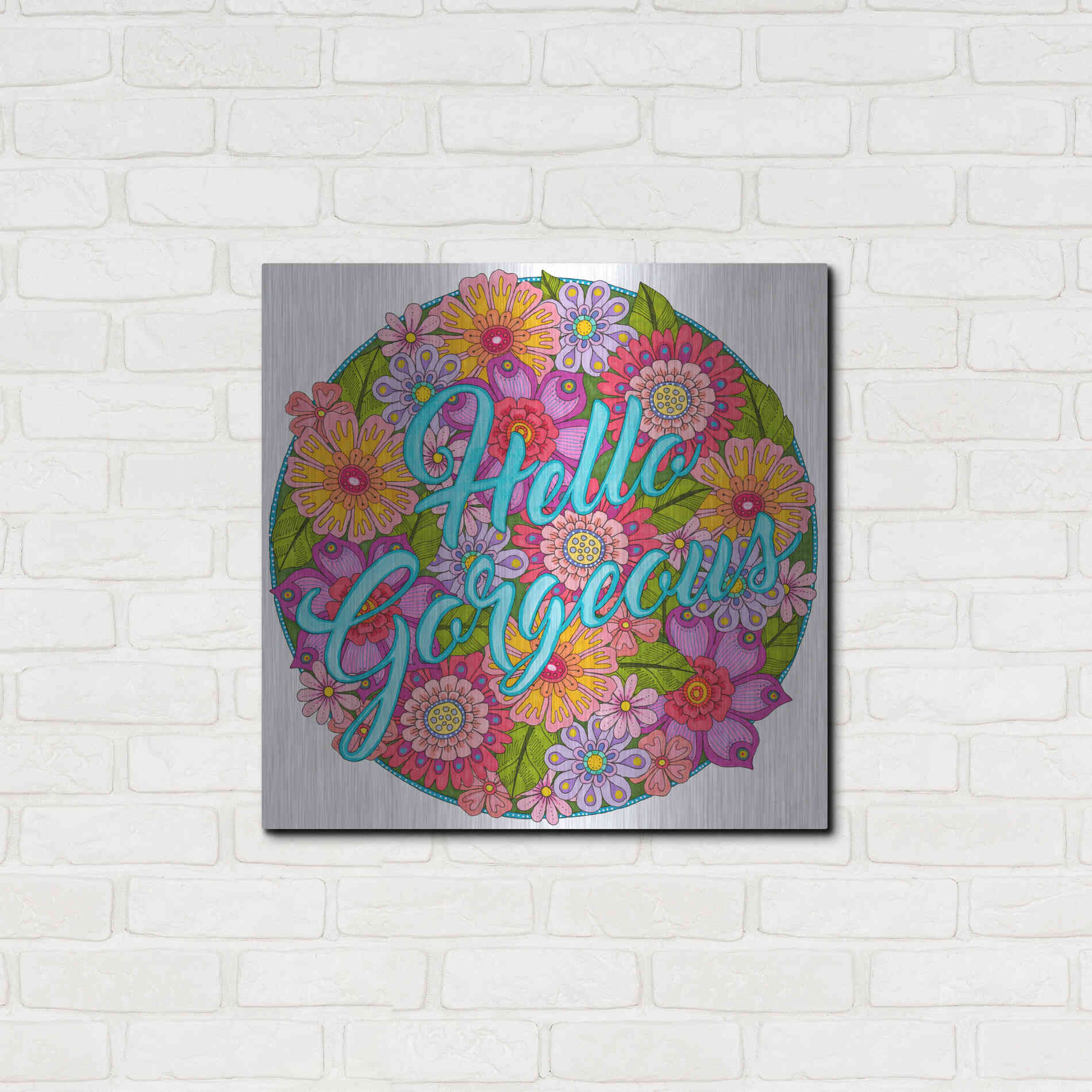 Luxe Metal Art 'Inspirational Quotes 26' by Hello Angel, Metal Wall Art,24x24