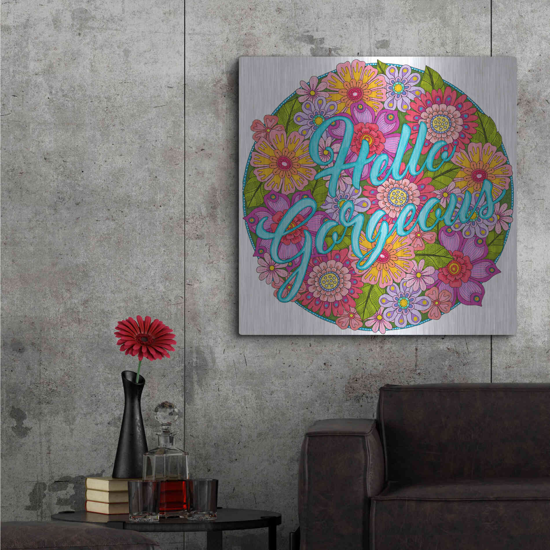 Luxe Metal Art 'Inspirational Quotes 26' by Hello Angel, Metal Wall Art,36x36