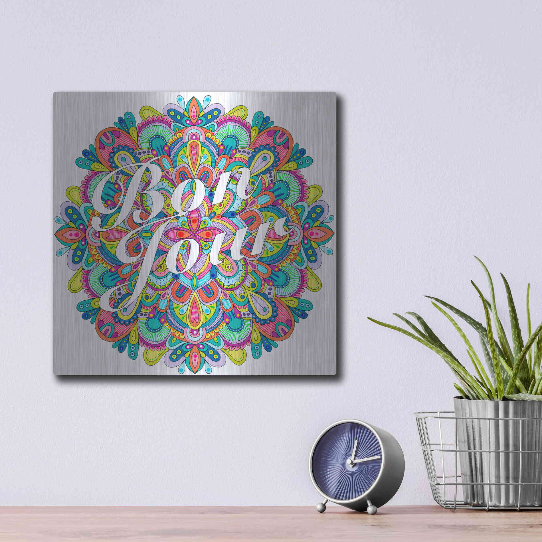 Luxe Metal Art 'Letters & Words 21' by Hello Angel, Metal Wall Art,12x12
