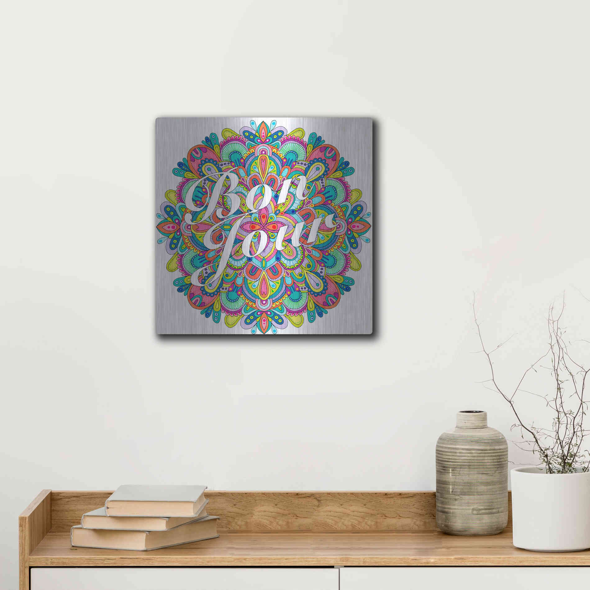 Luxe Metal Art 'Letters & Words 21' by Hello Angel, Metal Wall Art,12x12