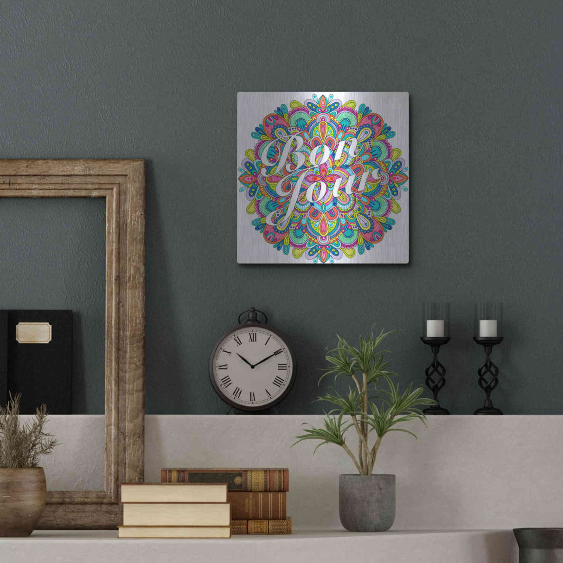 Luxe Metal Art 'Letters & Words 21' by Hello Angel, Metal Wall Art,12x12
