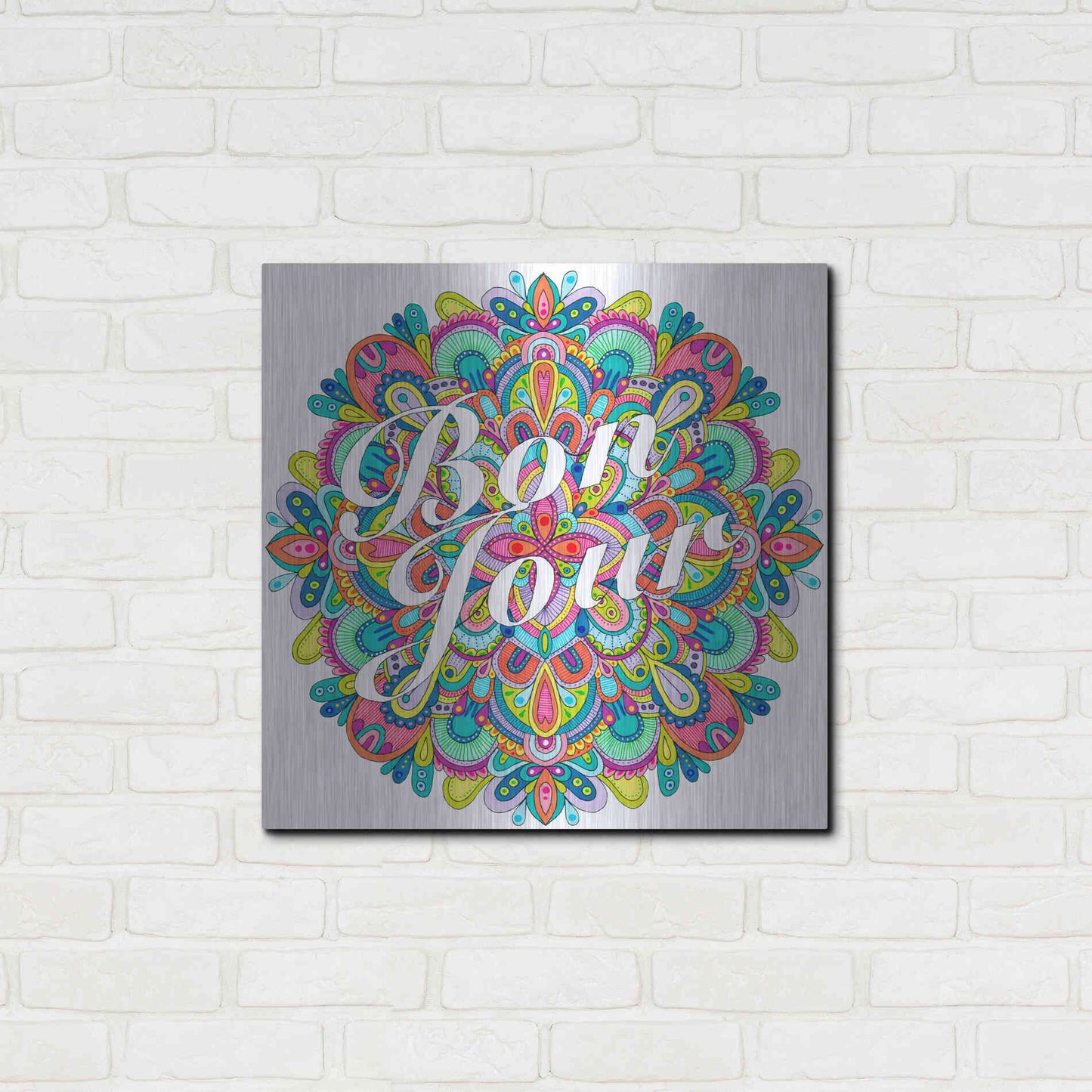 Luxe Metal Art 'Letters & Words 21' by Hello Angel, Metal Wall Art,24x24