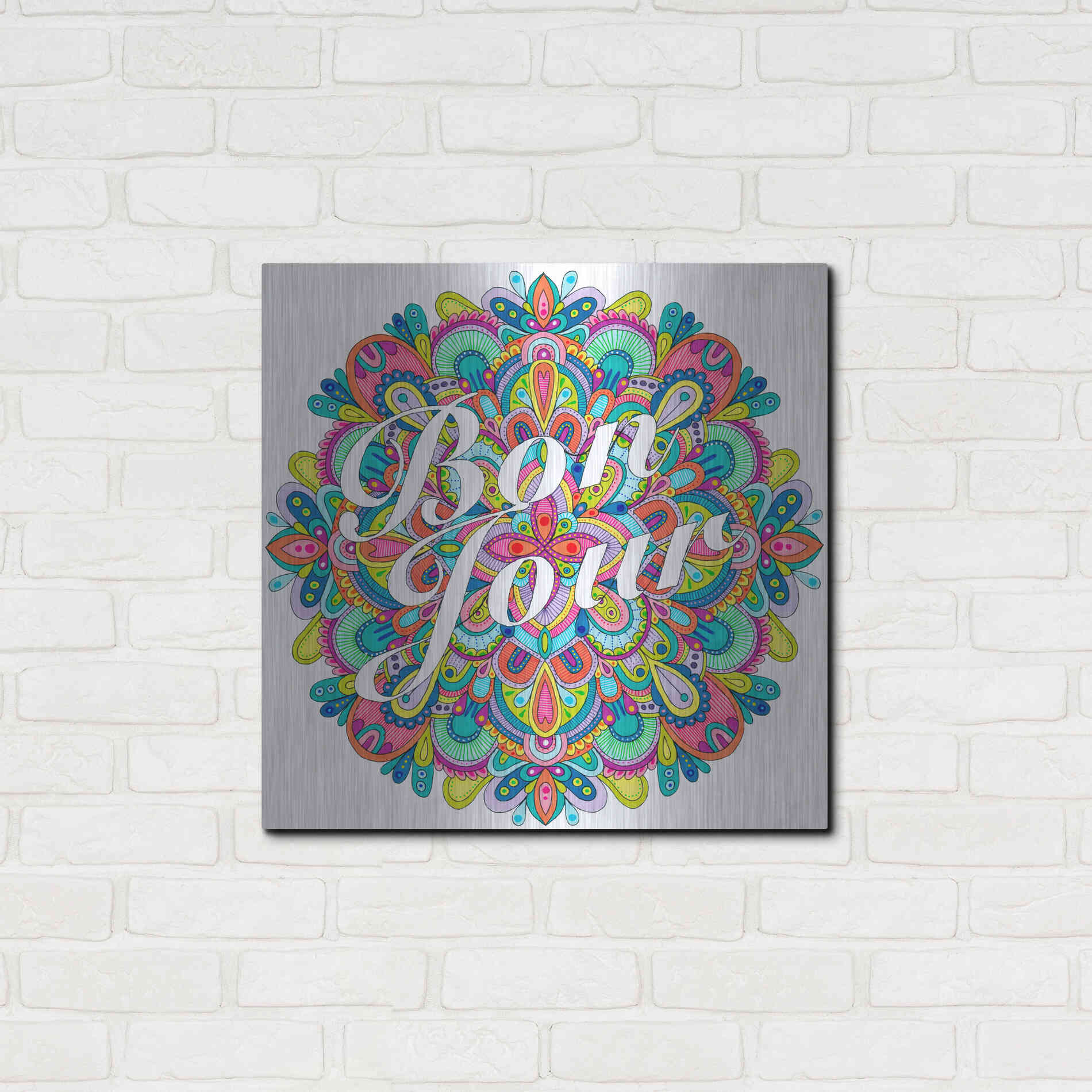 Luxe Metal Art 'Letters & Words 21' by Hello Angel, Metal Wall Art,24x24