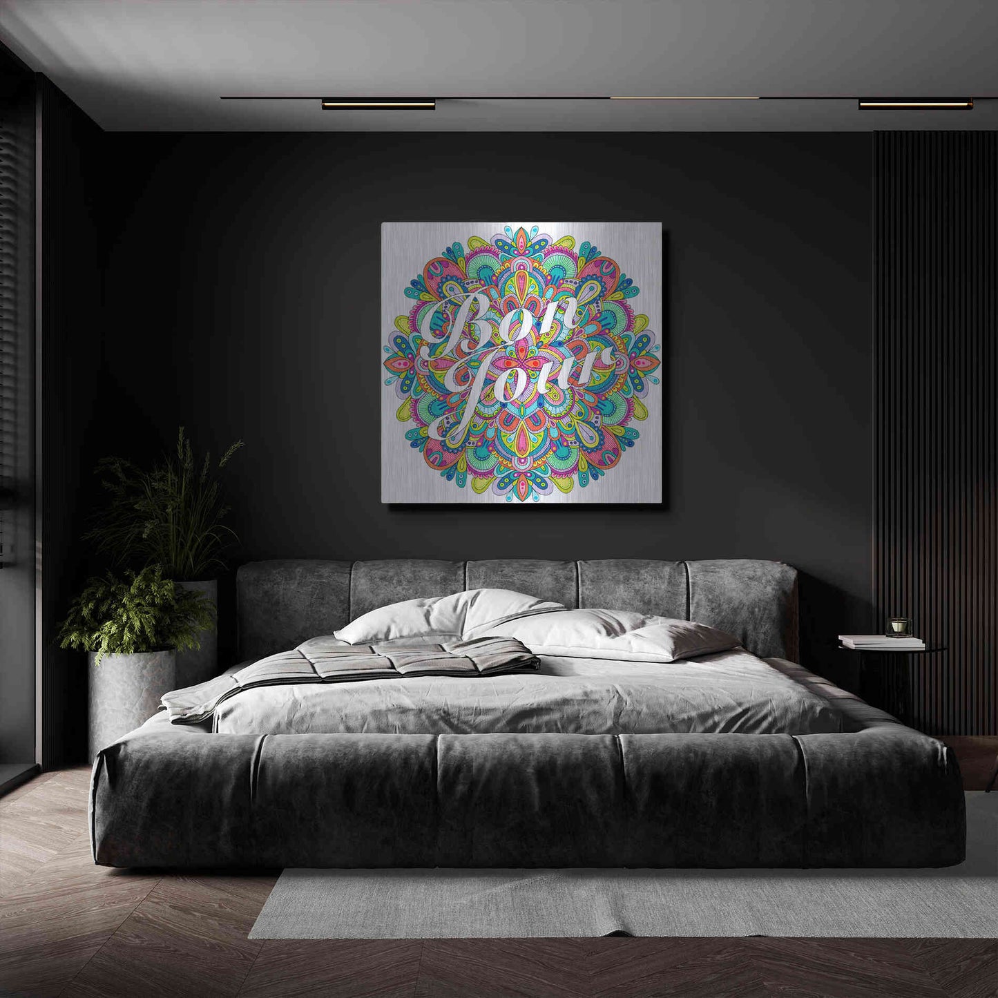 Luxe Metal Art 'Letters & Words 21' by Hello Angel, Metal Wall Art,24x24