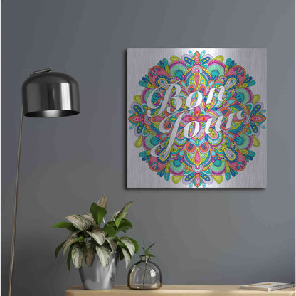 Luxe Metal Art 'Letters & Words 21' by Hello Angel, Metal Wall Art,24x24