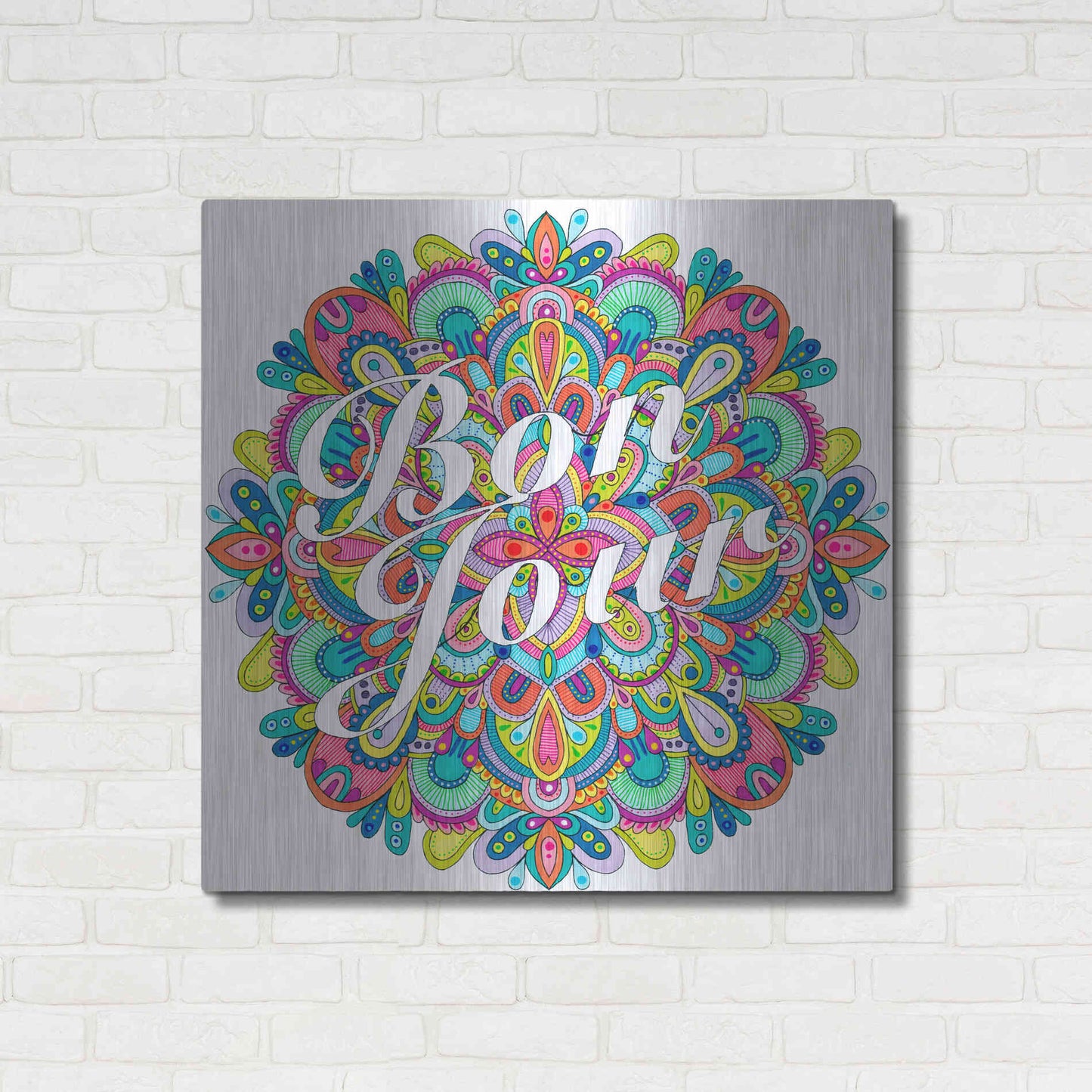 Luxe Metal Art 'Letters & Words 21' by Hello Angel, Metal Wall Art,36x36