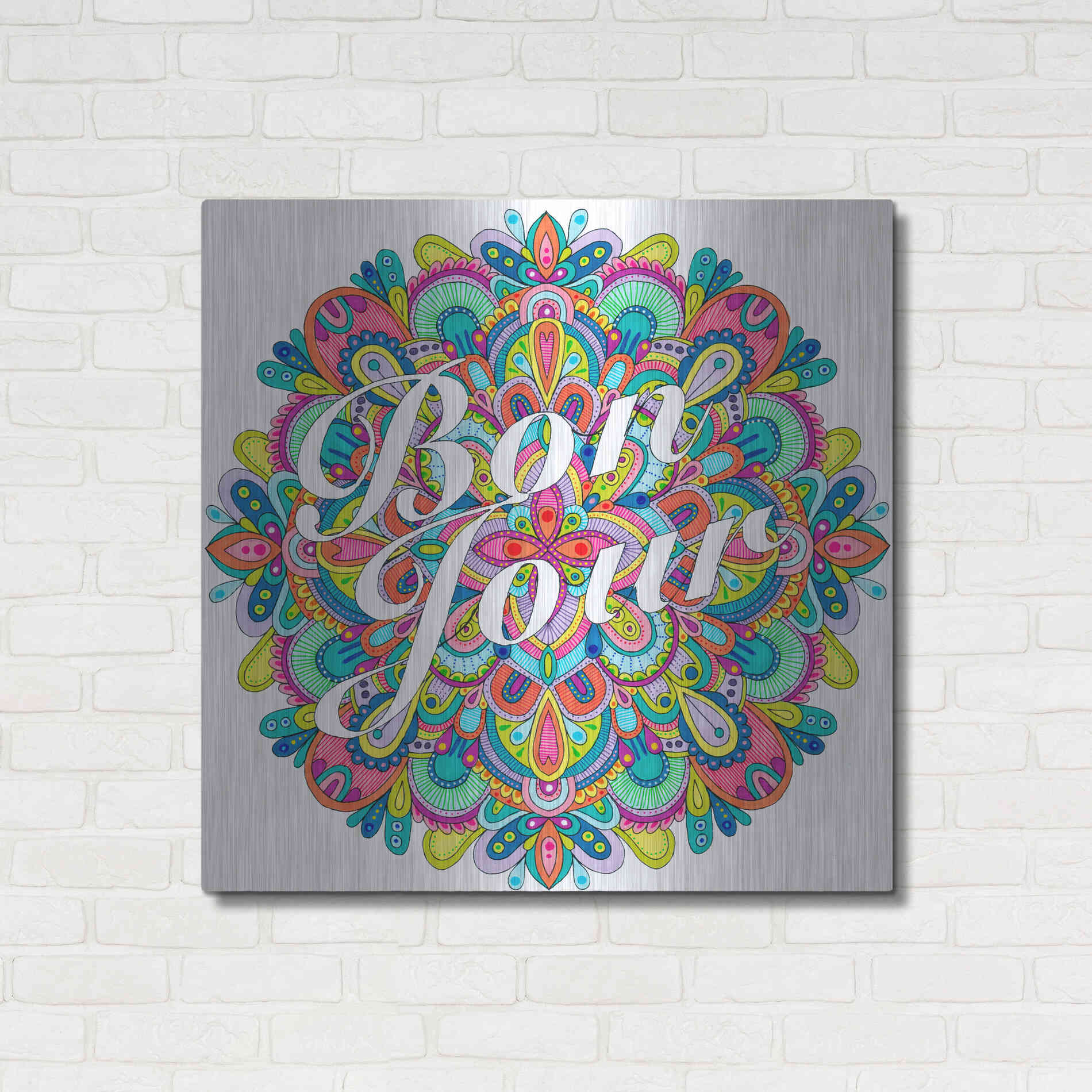 Luxe Metal Art 'Letters & Words 21' by Hello Angel, Metal Wall Art,36x36