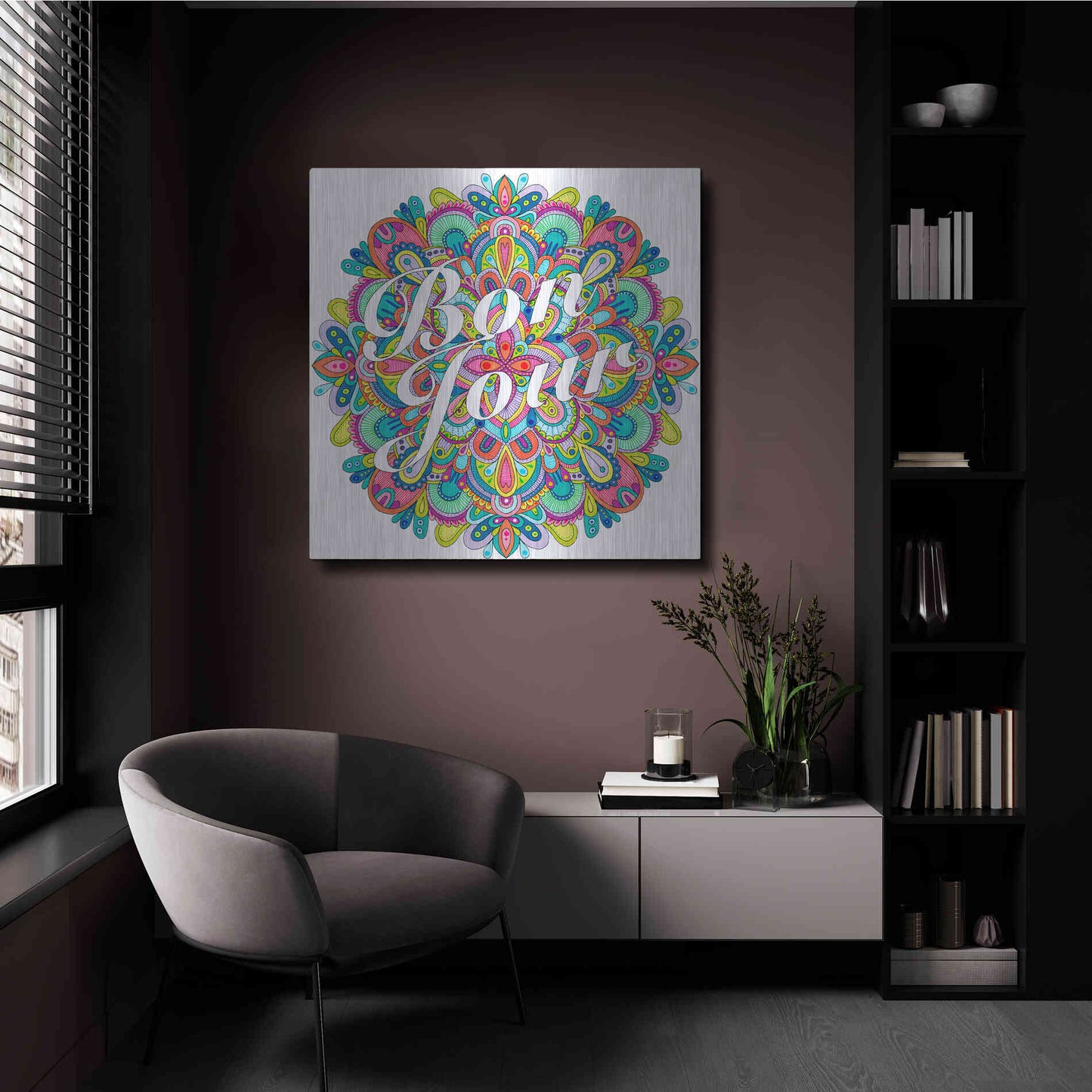 Luxe Metal Art 'Letters & Words 21' by Hello Angel, Metal Wall Art,36x36