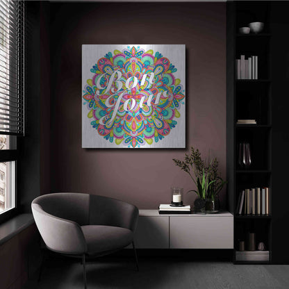 Luxe Metal Art 'Letters & Words 21' by Hello Angel, Metal Wall Art,36x36