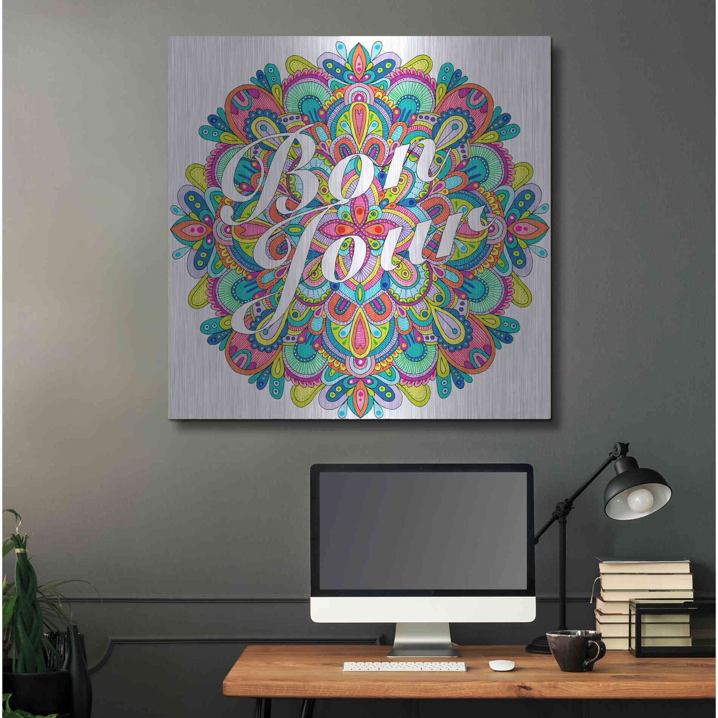 Luxe Metal Art 'Letters & Words 21' by Hello Angel, Metal Wall Art,36x36